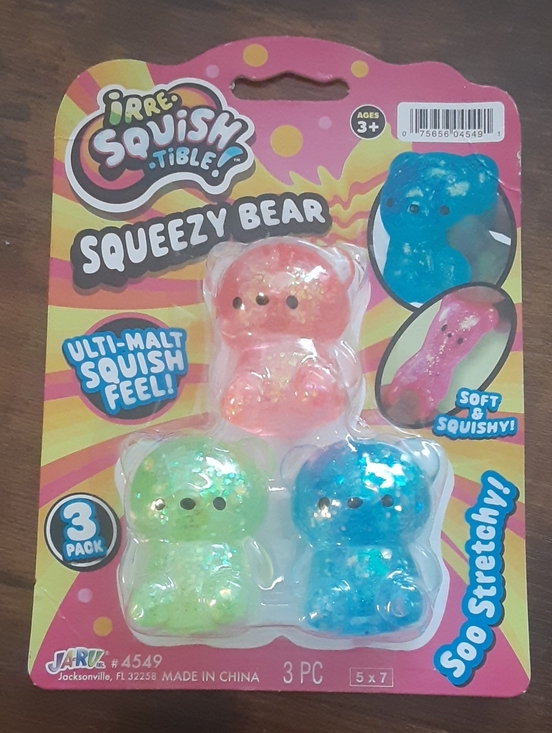 Other - Squishy Bear 3-Pack - Pink, Green, Blue